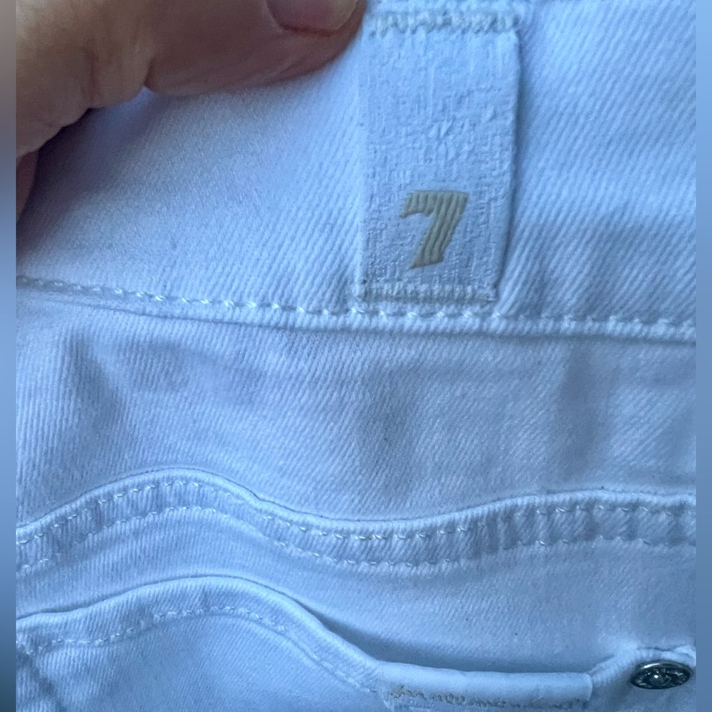 Seven 7 for All Mankind Jo Lux White Wide Leg Jean High Rise 29 - Picture 11 of 16